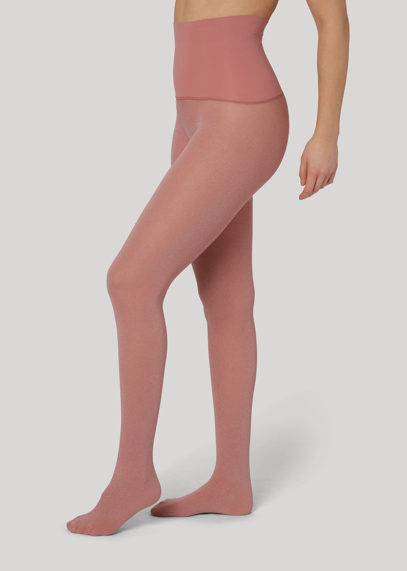 JENNY SHIMMER HIGH WAIST BAND Old rose Dear Denier