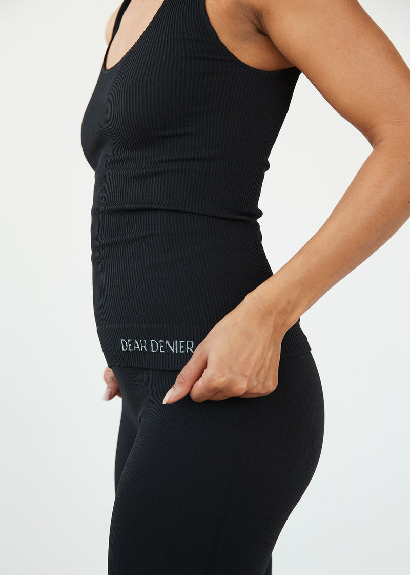 The Lena Seamless Rib Tank Top is a premium sports top made with recycled materials.