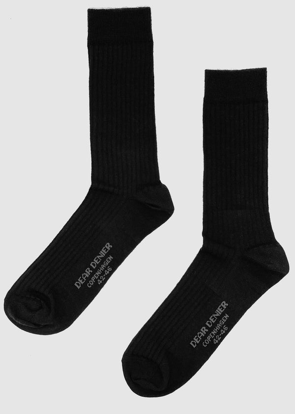 Bobbie Merino Wool Socks UNISEX - Black