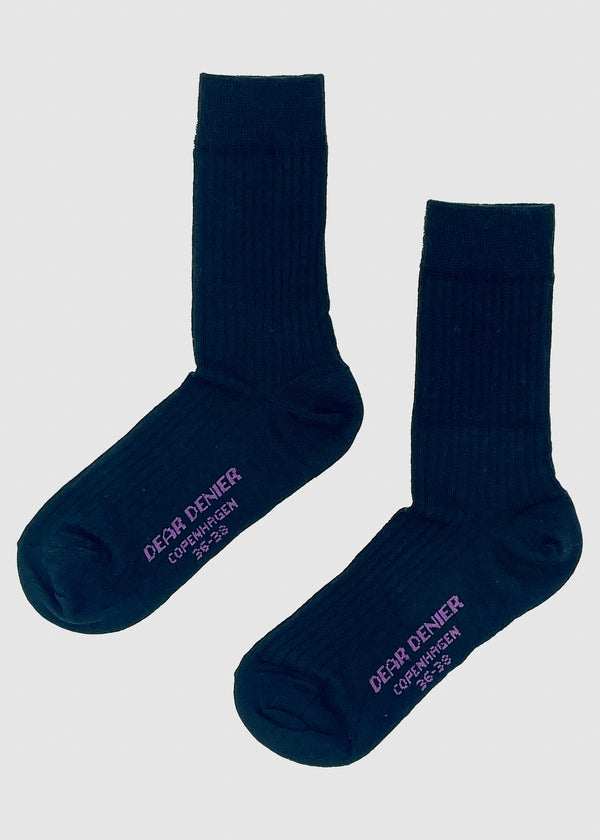 Bobbie Merino Wool Socks UNISEX - Black