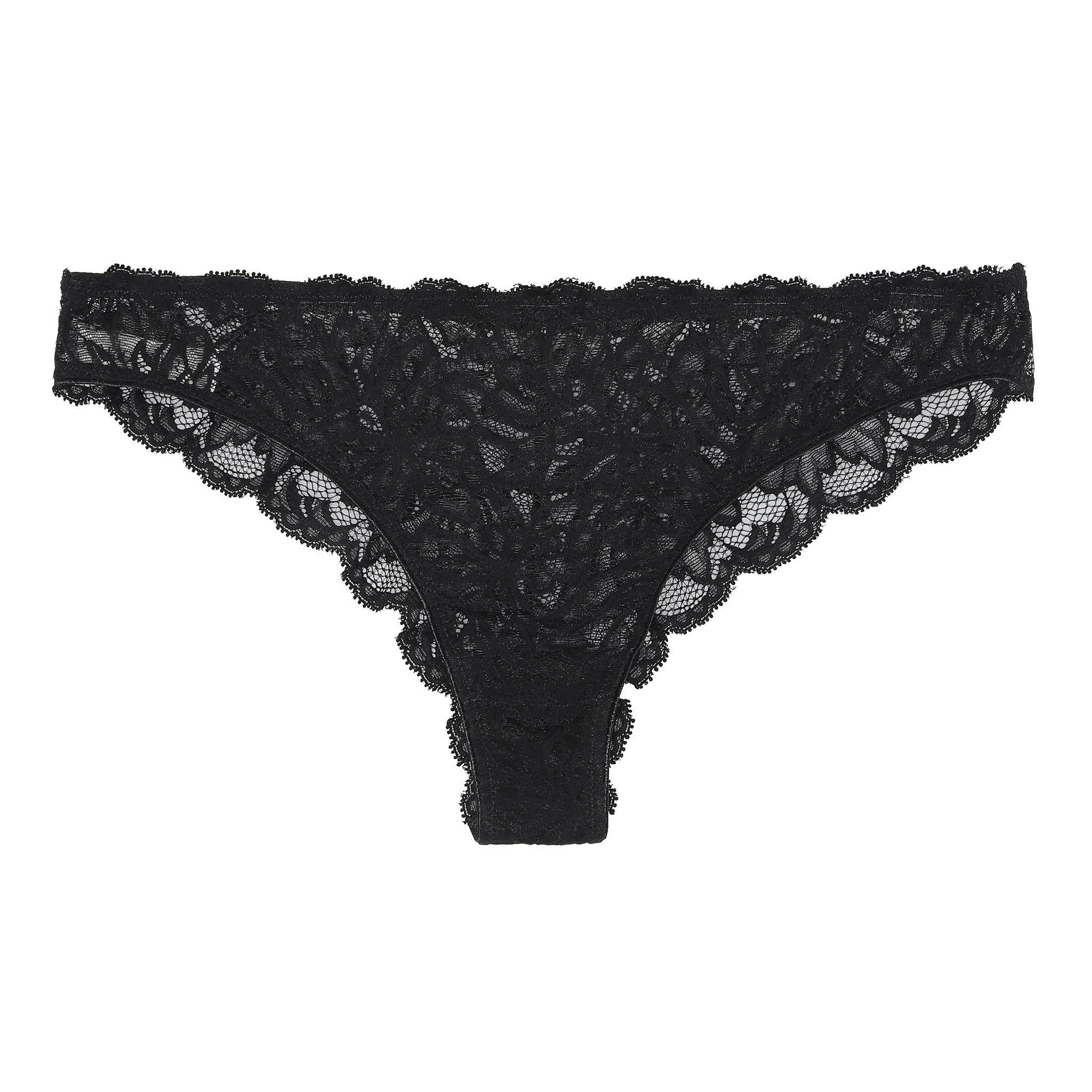 The Magnolia Tanga is cut from soft Italian stretch lace with delicate florals. It has a low-rise fit and is finished with very soft and shiny edge elastics.