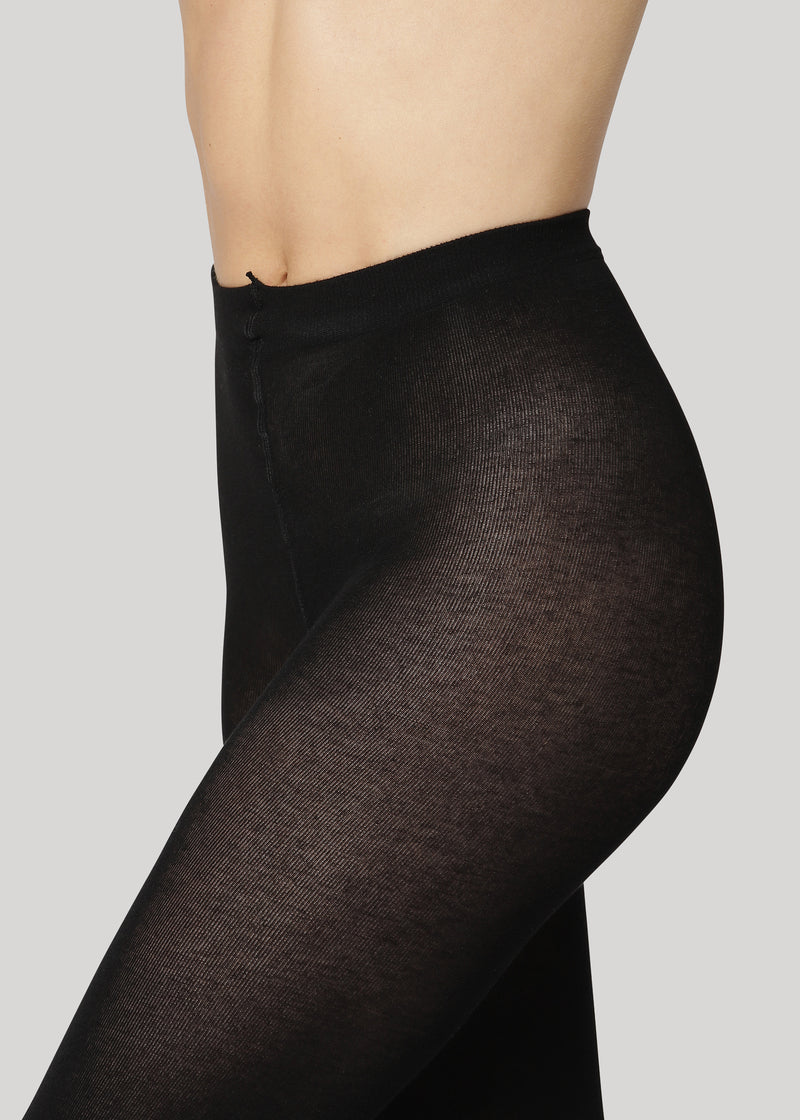 Our premium Simone Cashmere tights are warm yet light and breathable cashmere tights.