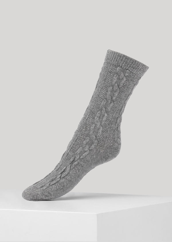 SAGA CABLE KNIT - Grey