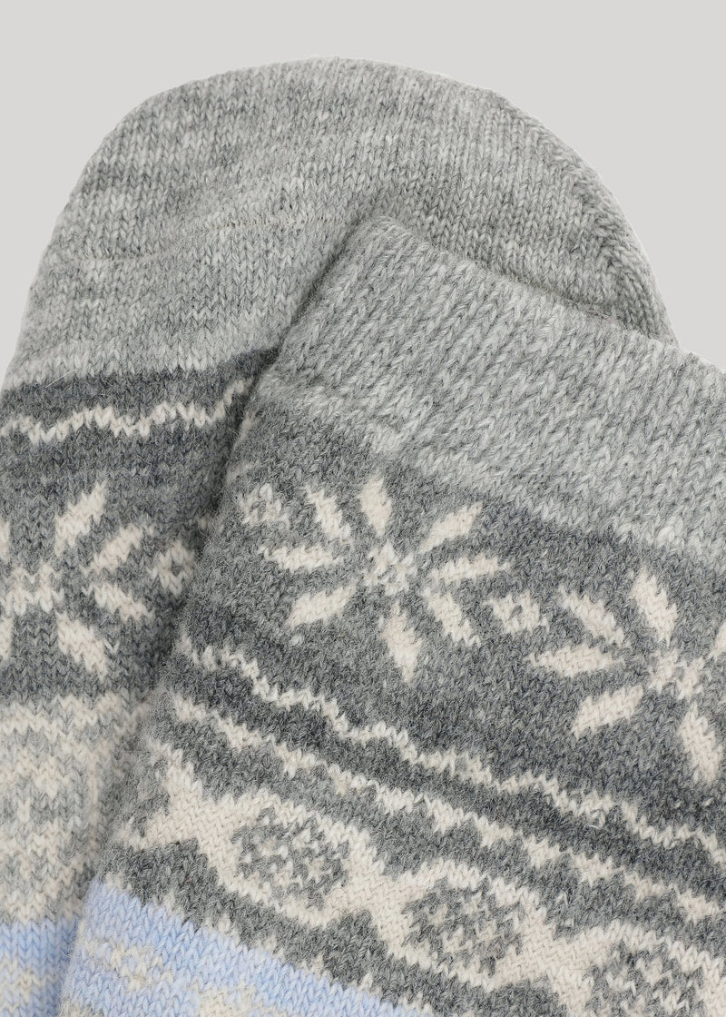 ELLEN NORWEGIAN KNIT - Grey / Light blue